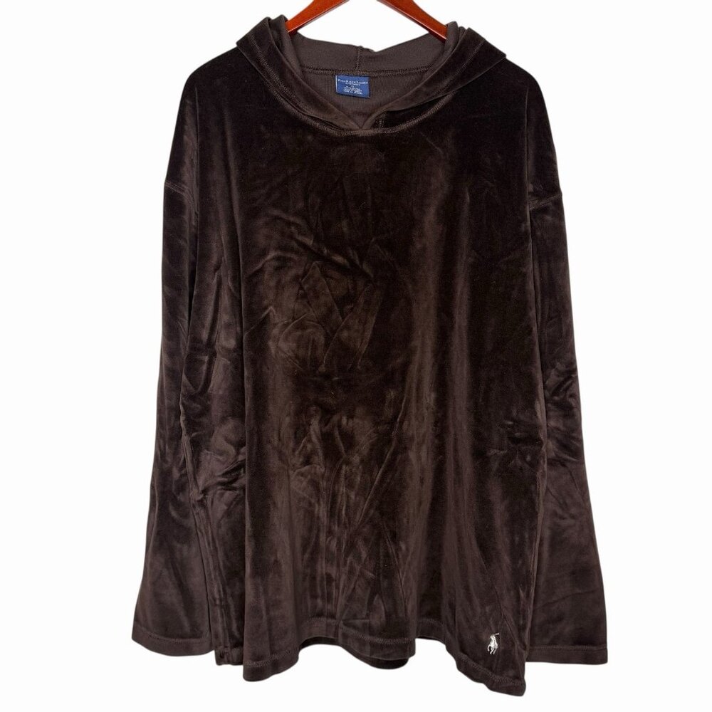 Vintage Polo Ralph Lauren Pajamas Men XL Chocolate Brown Sleepwear Velour